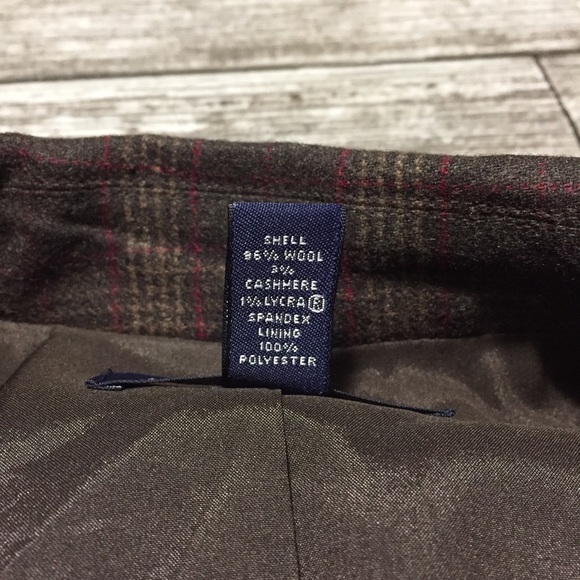 Lands End Plaid Wool Cashmere Blazer Women’s 4 Brown 3 Button. - Picture 9 of 10